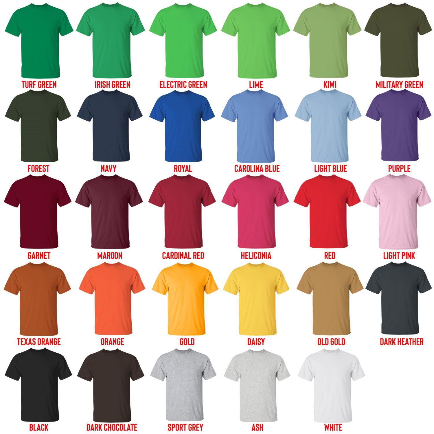 t shirt color chart - A Day to Remember Shop