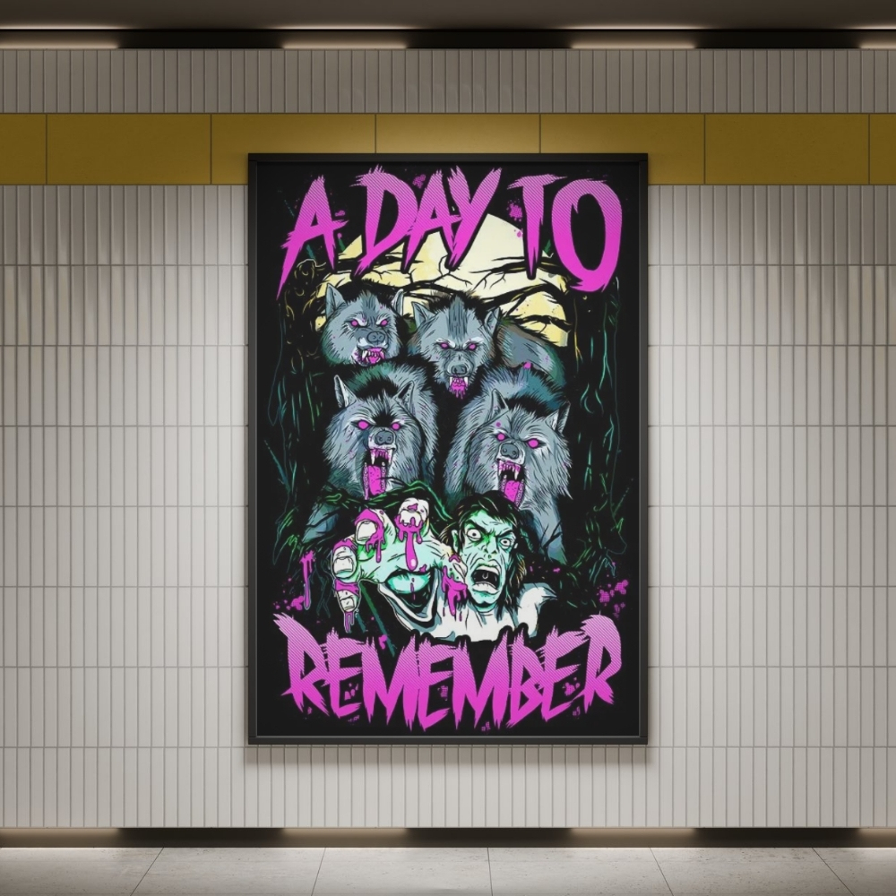ADTR Inspired Neon Werewolf Wall Art